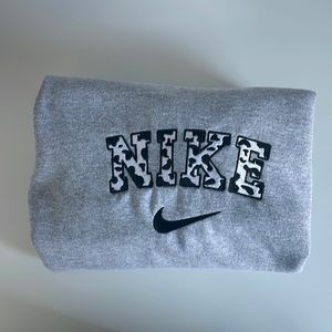 Embroidered Nike Cow Crewneck